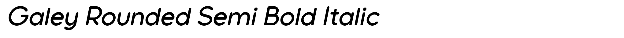 Galey Rounded Semi Bold Italic image